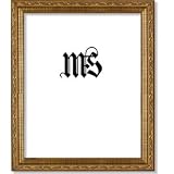 8x10 / 8'' x 10'' Frame for Picture Photo or Diploma, Solid Wood, Gold, style #610
