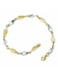 Leslies 14k Two-Tone Twisted Leaf 7 Bracelet