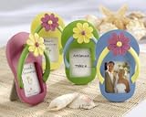 24 - Flip-Flop Photo Frame with Flower Accent - (6 sets of 4)