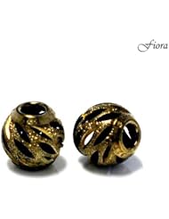 Chocolate Stardust Diamond Cut Bead- Fiora Italian Charms