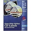 Avery Glossy White Full-Face CD Labels for Inkjet Printers, 20 Disc Labels and 40 Spine Labels  (08944)