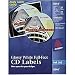 Avery 8944 Ink jet printer, full-face glossy white cd labels, 20 labels & 40 inserts/pack
