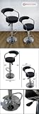 Set of (2) Brand New Black Swivel Leather Bar Stool Pub Barstool