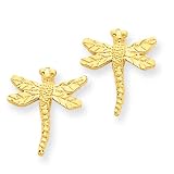 14K Dragonfly Earrings
