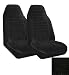 Set of 2 Universal Fit HighBack Madrid Pattern Front Bucket Seat Cover - Charcoal