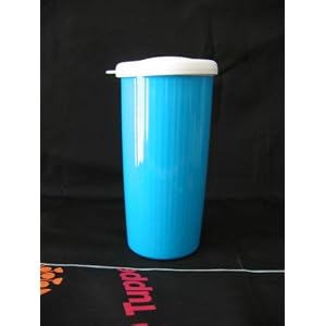 Tupperware Insulated Tumbler with Dripless Straw Seal. Cool Aqua by