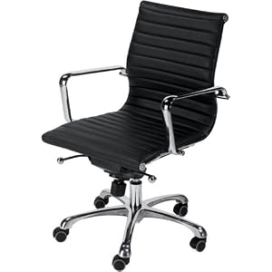Euro Style Otto Low Back Office Chair, Black