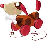 Pull Along Dog Red
