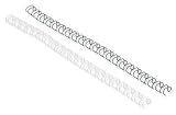 Produkt-Bild: GBC Draht-Binder&uuml;cken (21 Ringe, f&uuml;r 70 Seiten, 8 mm), 100 St&uuml;ck schwarz