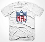 Coole weiß Logo & Symbol T-Shirts NFL AMERICAN FOOTBALL LEAGUE Herren TShirt Größe 48-50 EU