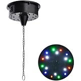 6RPM Rotating Motor w/ 18 RGBW LED Light For 6 12 16 20" Mirror Disco Ball Kit DJ Party Decoration