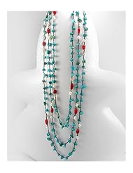 Cotton Turquoise Necklace