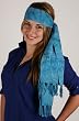Rayon Batik Scarf - Blue on Blue Paisley