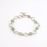 Linked Agate and Silver Bracelet