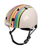 Nutcase Helmet - Rainbow Stripe Model NTG2-2109 Street Sport Helmet - Size S-M Small-Medium Fits 20.5 inches - 23 inches or L-XL Large-Extra Large Fits 23 inches - 25 inches - CPSC Certified Multisport Helmet - Perfect for Street Roller Skating Helmet - Inline Skating Helmet - Skateboarding Helmet and Biking Helmet - Roller Derby Helmet