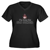 Artsmith, Inc. Women's Plus VNck Drk T-Shirt I'm from The Old School