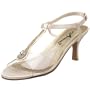 Annie Shoes Women's Charlene T-Strap,Ivory Satin,7.5 M US
