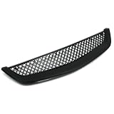 01-03 Honda Civic Coupe Sedan Front Type-R Sport Grille Grill Kit Black by AutoGrimmig