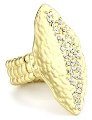 RAIN Gold and Crystal Adjustable Ring