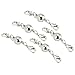 BEADNOVA 5pcs 8mm Silver Plated Magic Magnetic Jewelry Clasps Clever Clasps Built-In Safety Magnetic Lock with Lobster Clasp For Jewelry Making