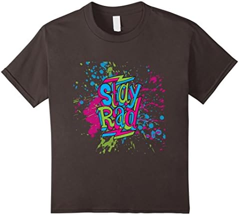 Kids Totally Cool STAY RAD 80s Eighties T-shirt  4 Asphalt