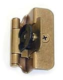 Amerock BP8704-BB Double Demountable Hinge 1/2-Inch Overlay, Burnished Brass