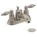 Moen CAT6105BN Kingsley Two-Handle Low Arc Bathroom Faucet, Brushed Nickel