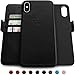 Dreem Fibonacci 2-in-1 Wallet-Case for iPhone X & Xs, Magnetic Detachable Unbreakable TPU Slim-Case, Wireless Charge, RFID Protection, 2-Way Stand, Luxury Vegan Leather, Gift-Box - Black