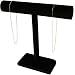Black Velvet T-Bar Bracelet Necklace Jewelry Display