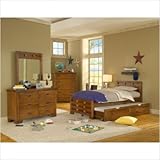 American Woodcrafters 1800-945 / 1800-970 Heartland Captains Bed Bedroom Se ....