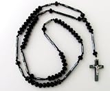 Healing Hematite Rosary with Beautiful Crusifix