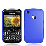 Blue Rubberized Snap-On Hard Back Cover Case Cover for Blackberry Curve 852 ....