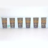 KB8 - Verres &agrave; Th&eacute; par 6 verre decor ARCADES 10 cl *