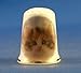 Porcelain China Collectable Thimble - Tortoiseshell Kitten -- Free Gift Box