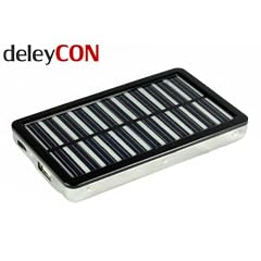 deleyCON Universal Solar Ladeger�t mit integriertem Akku f�r Handy, iPhone, iPod, PDA, MP3-Player, usw. Charger - mehrere Adapter