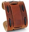 Nemesis Wide Brown Leather Cuff Wrist Watch Band