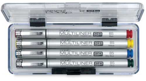 Alvin Spsetd Copic Multiliner Color SP Pens - Primary Brush