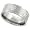 Stainless Steel Flat 8mm Wedding Band Ring Laser Etched Lesbian Symbols, size 5