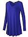 Swing Shirt,Timeson Women's Maternity Clothing V-Neck Long Sleeve Flowy A-Line Casual Womens Workout Stretch Knit Basic Comfy Tunic Tops Blouse Colorful Blue Large