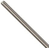 Stainless Steel 18-8 Threaded Rod, DIN 975 Cold Rolled, M2.5-0.45, 100cm Overall Length (Pack of 1)