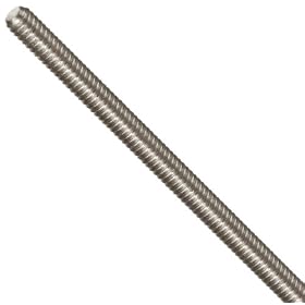 Stainless Steel 18-8 Threaded Rod, DIN 975 Cold Rolled, M3-0.5, 25cm Overall Length (Pack of 1)