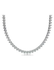 6.00 carat 3 Prong Ladys Round Cut Diamond Necklace in 18 karat White Gold