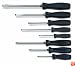 JH WILLIAMS 8 PIECE PREMIUM MIXED SCREWDRIVER SET, COMFORT GRIP HANDLE WITH ROUND BLADE, MADE IN THE U.S.A.