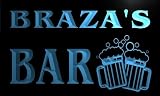 w087027-b BRAZA Name Home Bar Pub Beer Mugs Cheers Neon Light Sign