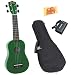 Mahalo U-30GN Painted Soprano Ukulele Bundle with Gig Bag, Tuner, and Polishing Cloth - Green