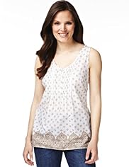 Pure Cotton Tile Print Vest Top