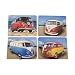 Volkswagen VW Samba Camper - Wooden Fridge Magnets x 4