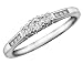 Engagement Promise Ring: 14K White Gold 1/4 Carat (ctw) Three Stone Diamond Ring