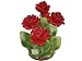 Authentic Hand made Italian Capodimonte Red Rose Basket