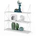 WELLAND 3-Tier Display Wall Shelf Storage Rack Wall Rack Holder Rack, White
